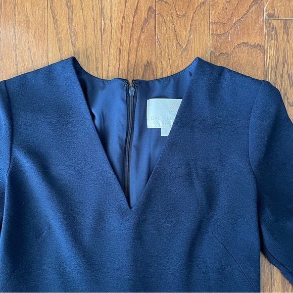 Gal Meets Glam Navy Flare Dress NWT Size 2 - Picture 4 of 7